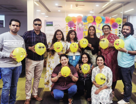 Sameera with her team